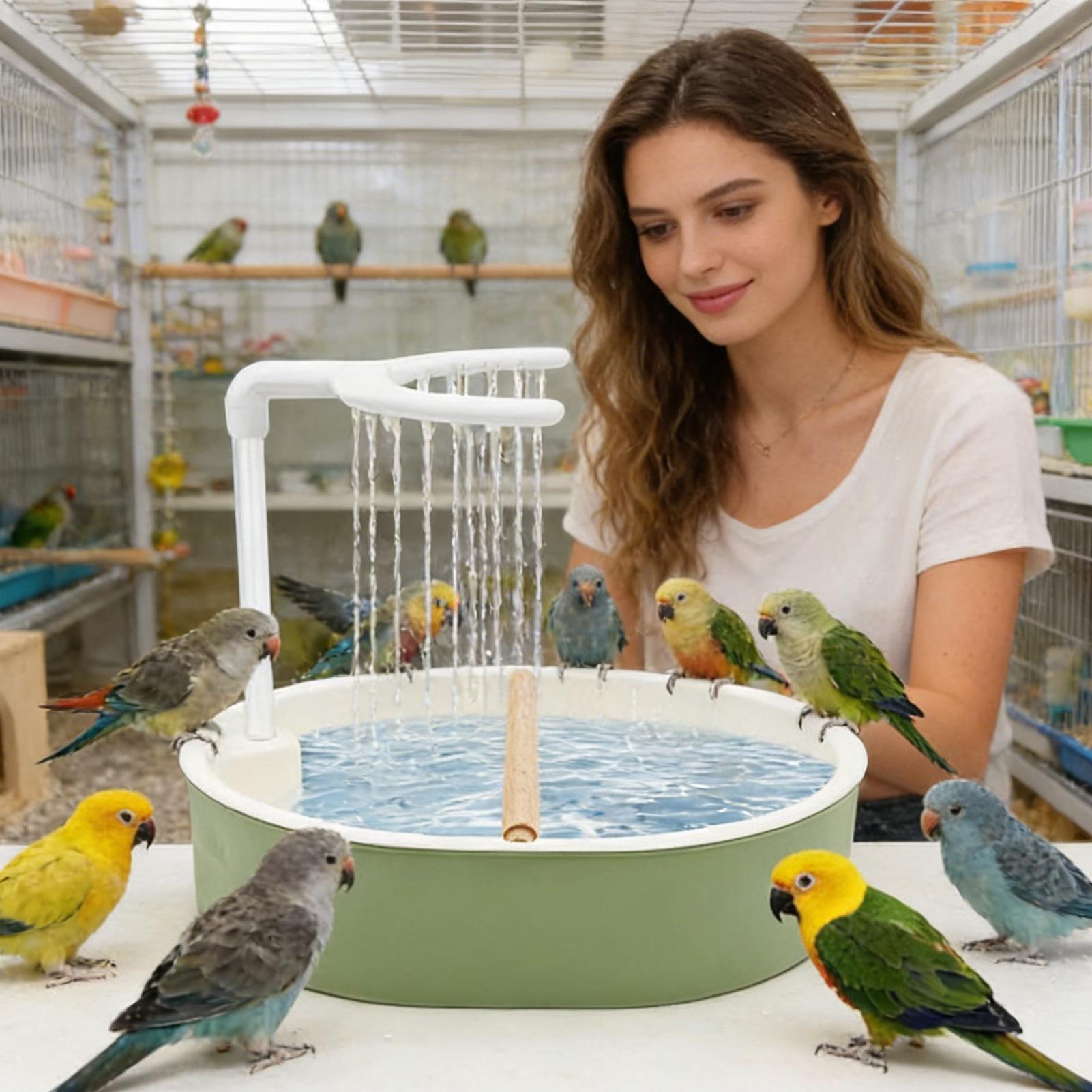 Bird Cage Parrot - Pet Parrot USB Powered Bathtub Automatic