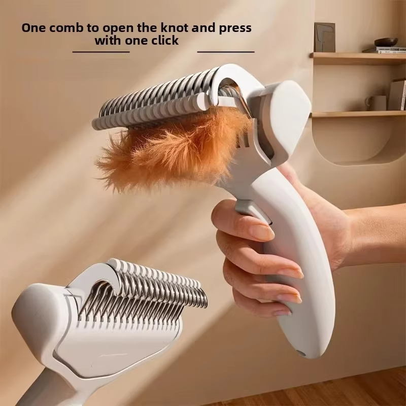 Pet Supplies Dropshipping - Dog Cat Detangling Grooming Comb Curved