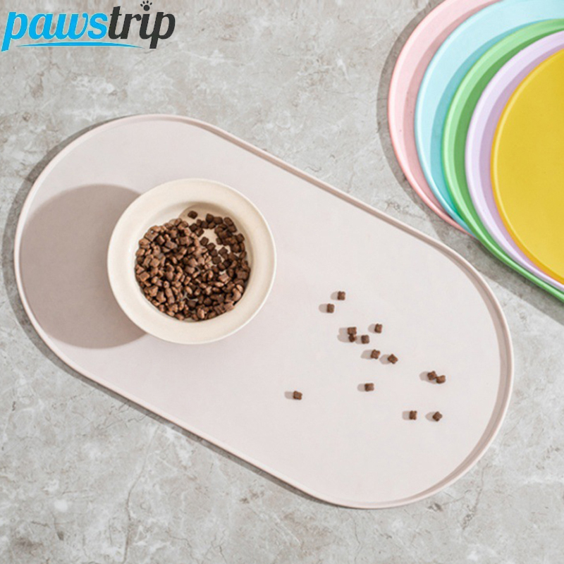Pet Supplies Dog Food - 45.5x24.5cm Oval Pet Feeding Mat Silicone