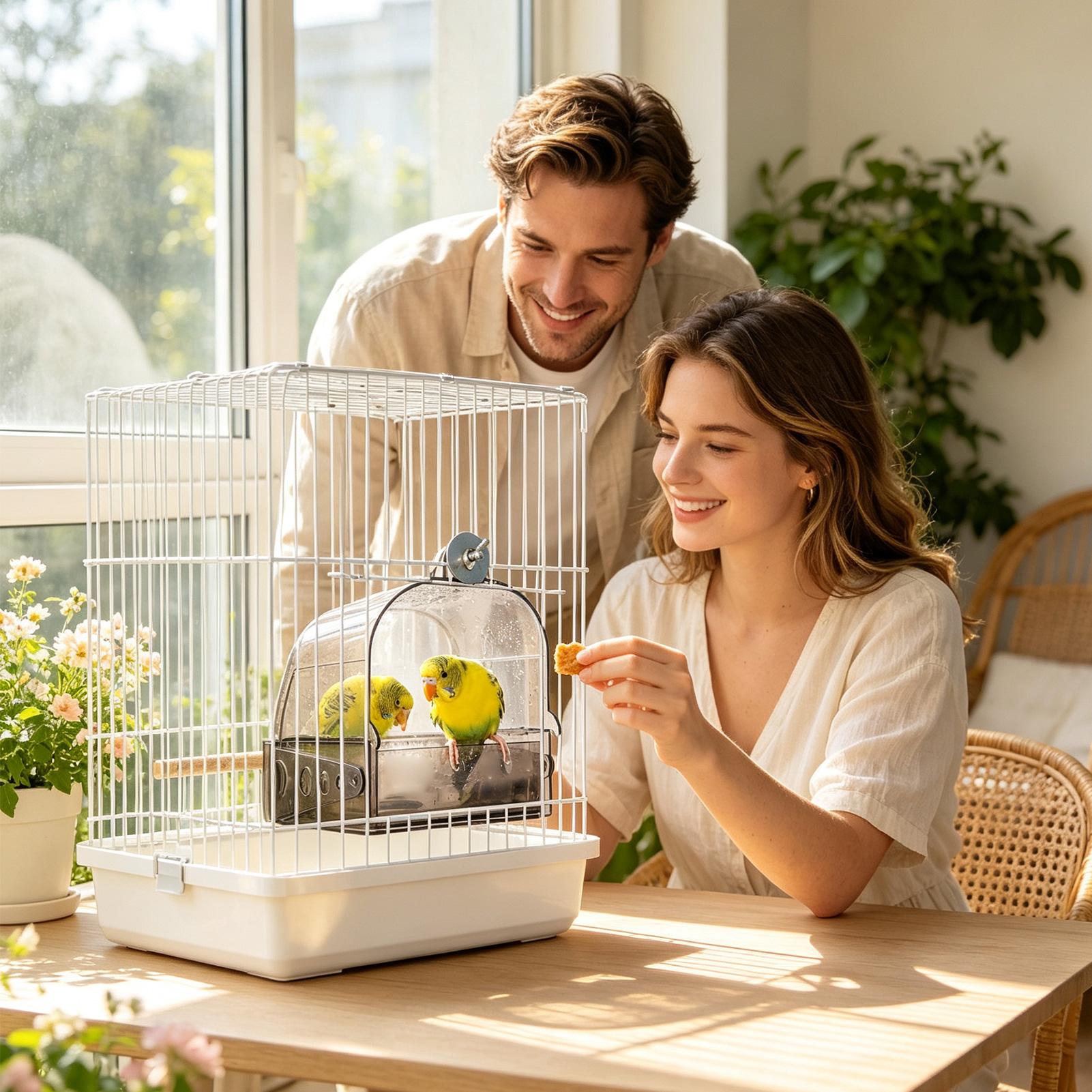 Bird Cage Parrot - Bird Bath For Cage Detachable Hangable