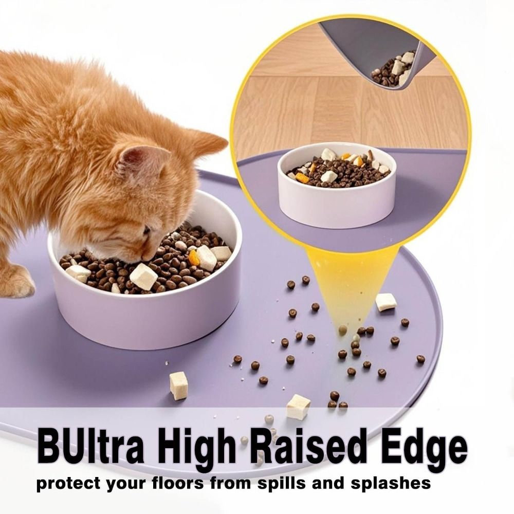 Durable Silicone Pet Food Mat  - Pet Supplies Dog Food recension och pris