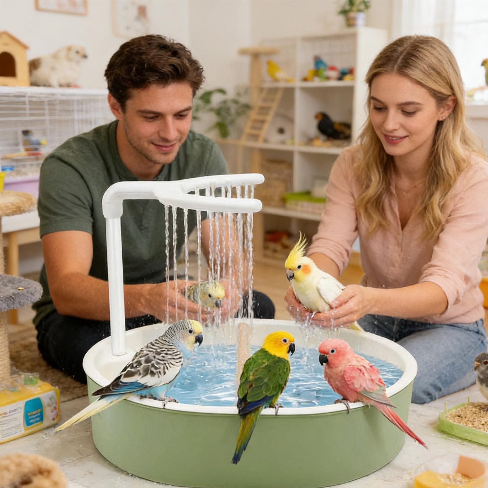 Automatic Bird Bath For Cage U - Bird Cage Parrot recension och pris