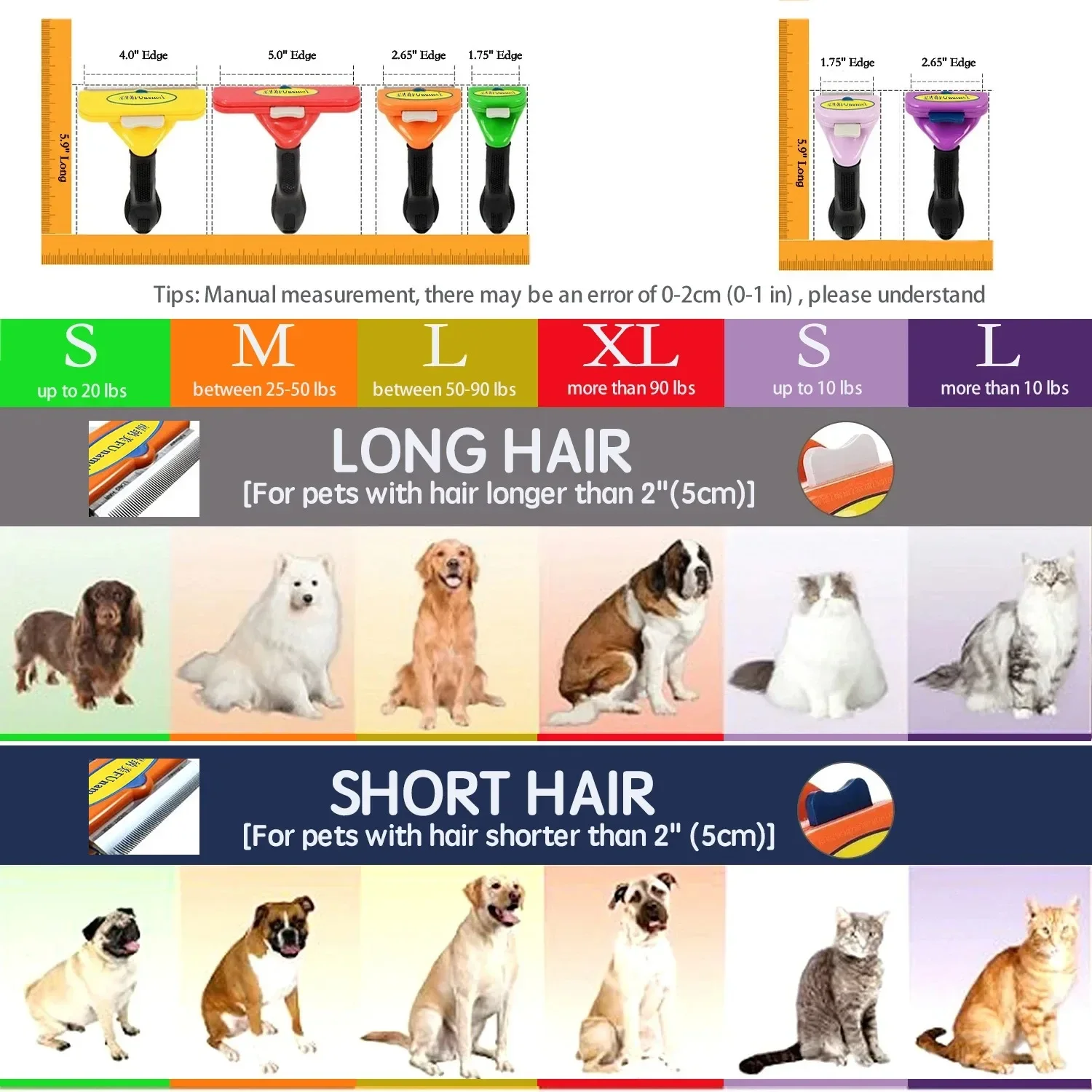 Large Dog Hair Removal Comb Bi - Pet Supplies Dropshipping recension och pris