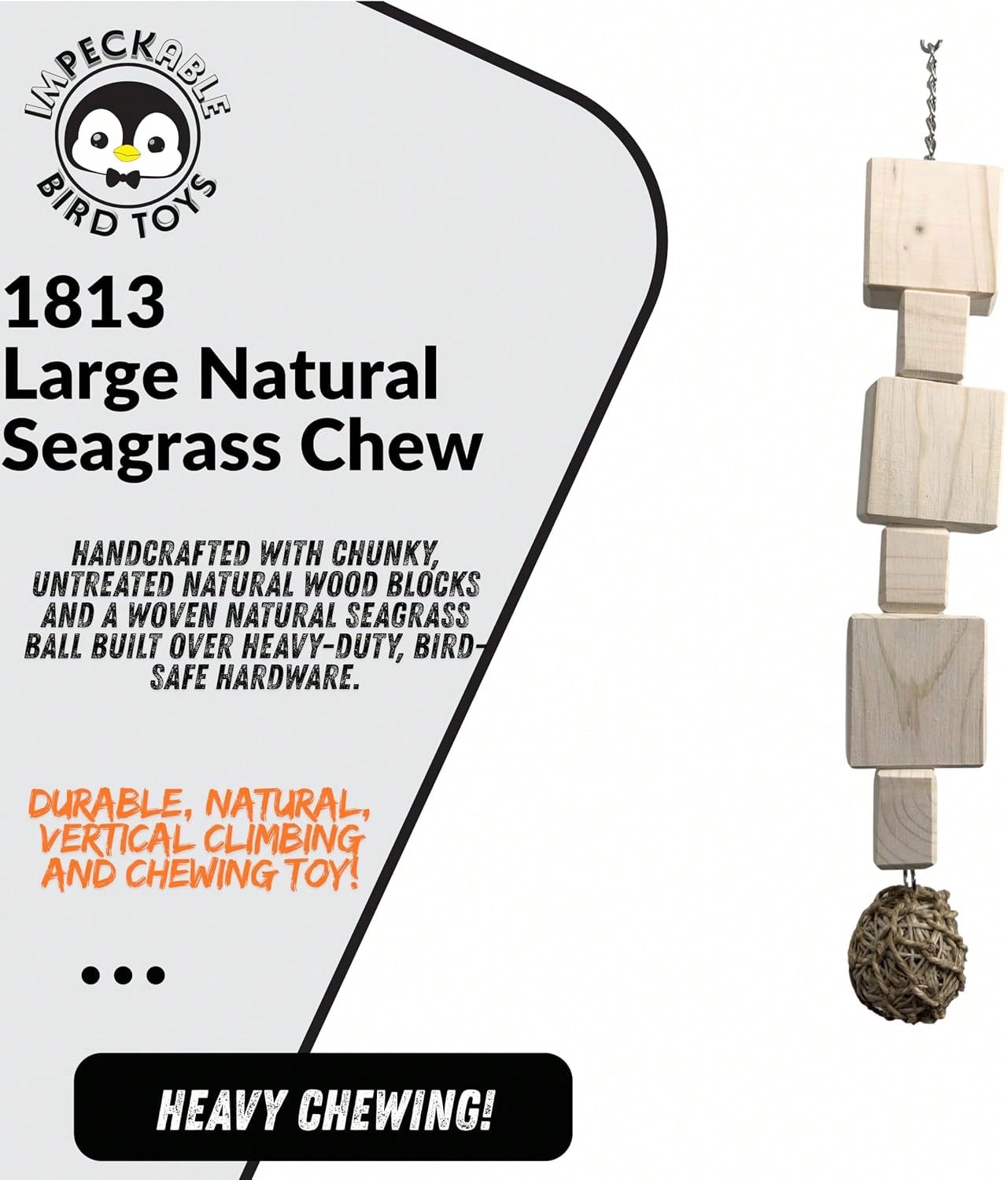 1813 Large Natural Seagrass Ch - Bird Cage Parrot recension och pris