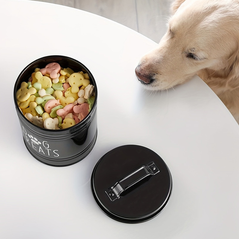 Metal Dog Treat Container Dog  - Pet Supplies Dog Food recension och pris