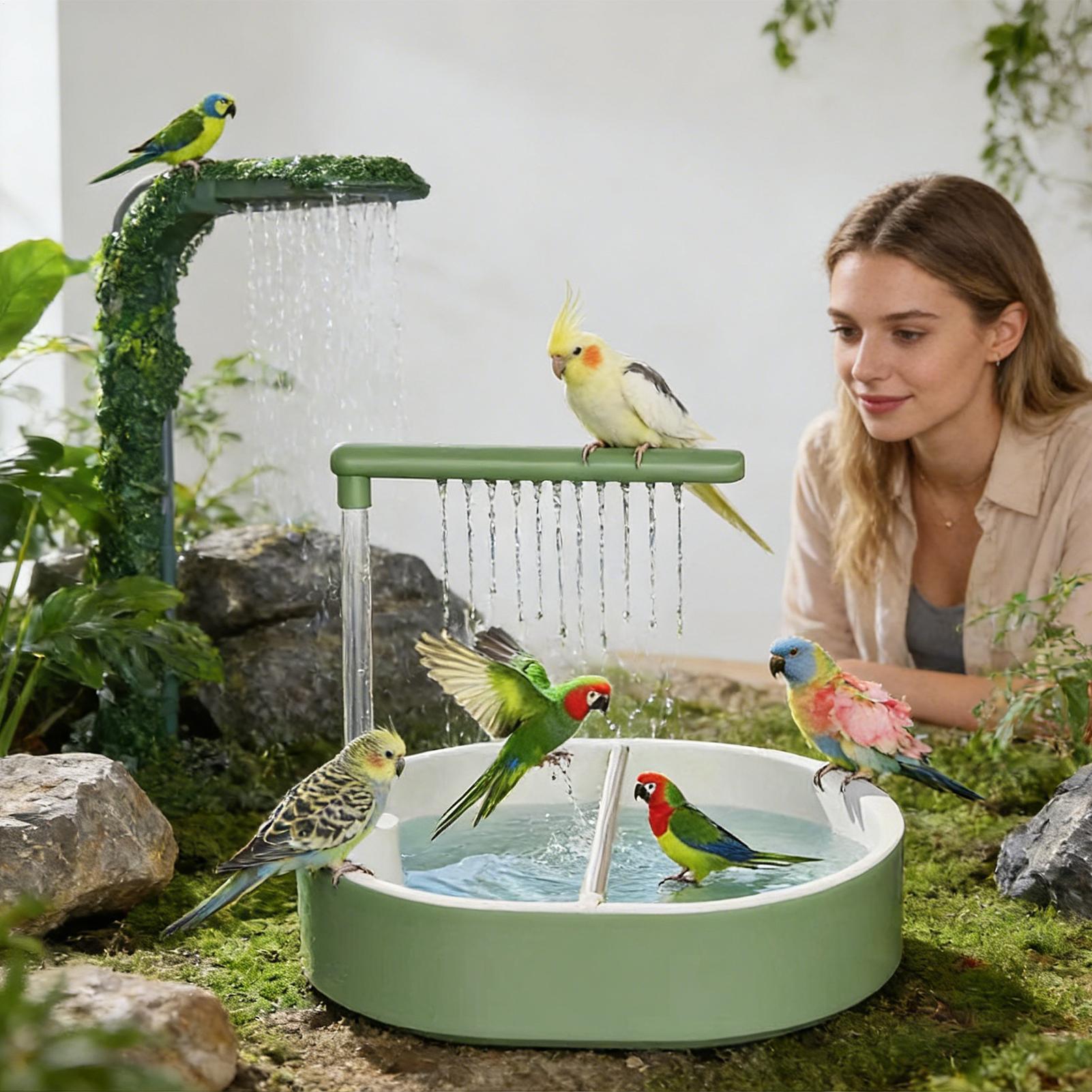 Automatic Bird Bath Pet Parrot - Bird Cage Parrot recension och pris