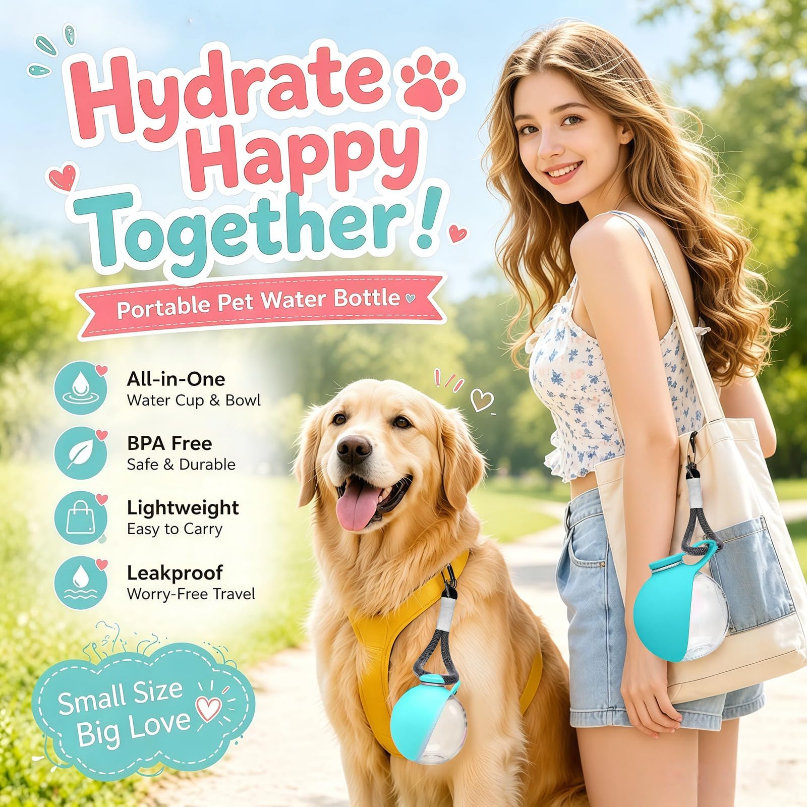 New 2026 2 in 1 Portable Dog W - Pet Supplies Dog Food recension och pris