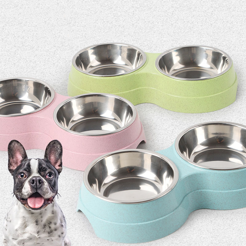 Double Bowls Stainless Steel P - Pet Supplies Dog Food recension och pris