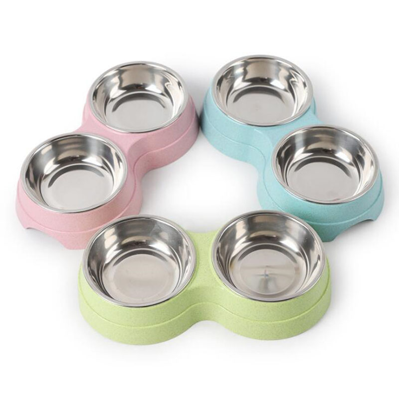Double Bowls Stainless Steel P - Pet Supplies Dog Food recension och pris