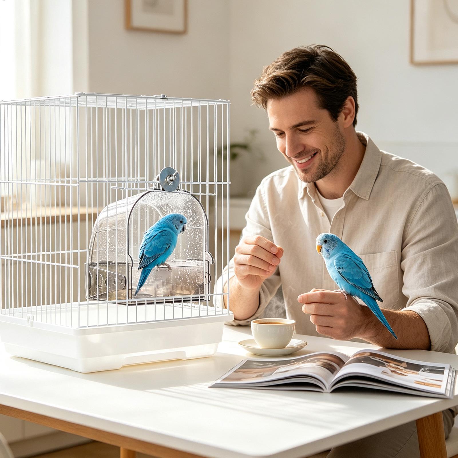 Bird Bath For Cage Detachable  - Bird Cage Parrot recension och pris